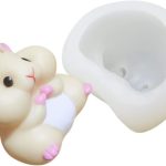 joviqiso 1PC White Silicone Hamster Mousse Mould Cake Mold Cookie Mold Chocolate Mold Baking Mold Ice Cube Mold Jelly Mold